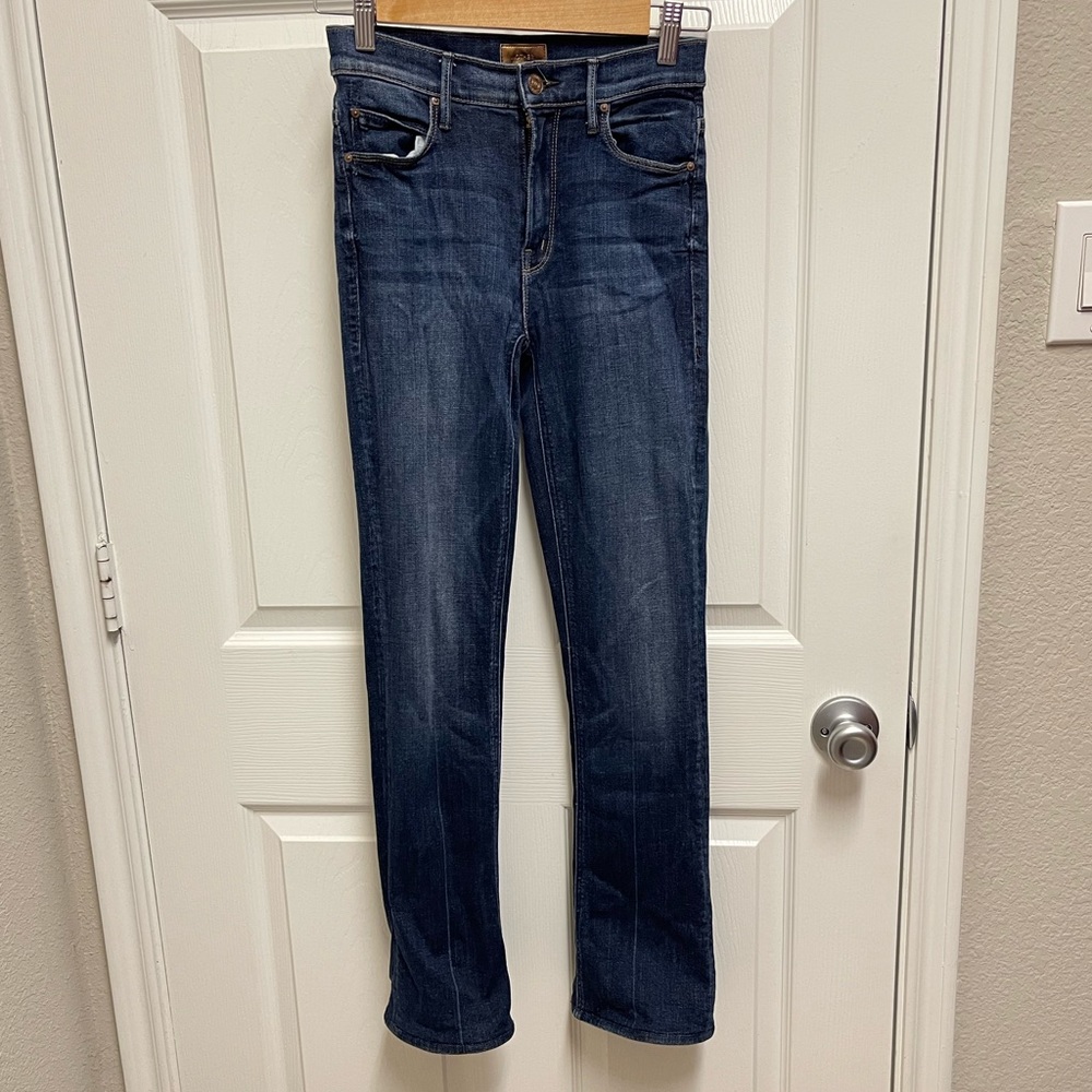 MOTHER High Waisted Runaway Jeans in Tempted Again